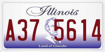 IL license plate A375614