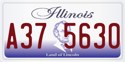 IL license plate A375630