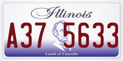 IL license plate A375633