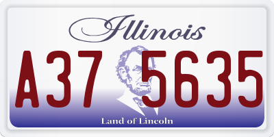 IL license plate A375635