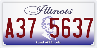 IL license plate A375637