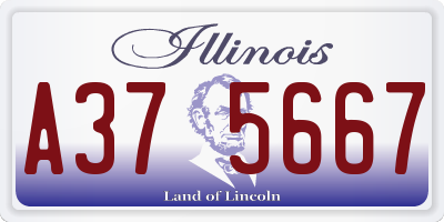 IL license plate A375667
