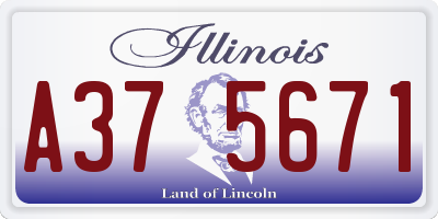 IL license plate A375671