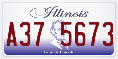 IL license plate A375673