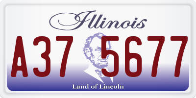 IL license plate A375677