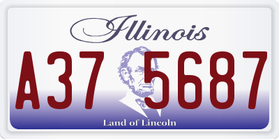 IL license plate A375687