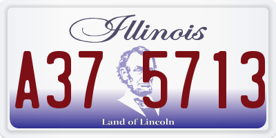 IL license plate A375713