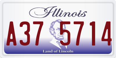IL license plate A375714