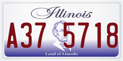 IL license plate A375718