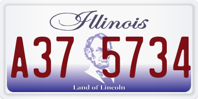 IL license plate A375734