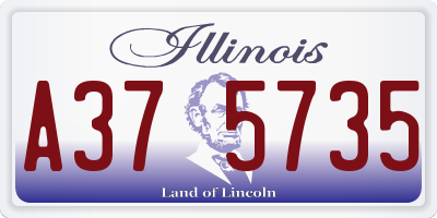 IL license plate A375735
