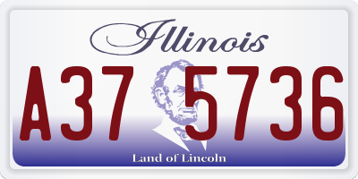 IL license plate A375736