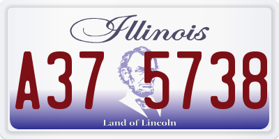 IL license plate A375738