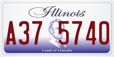 IL license plate A375740