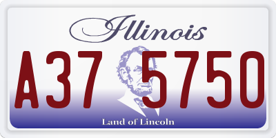 IL license plate A375750