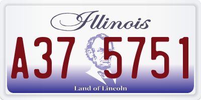 IL license plate A375751
