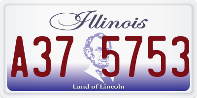 IL license plate A375753
