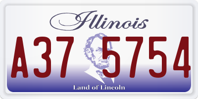 IL license plate A375754