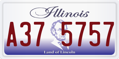 IL license plate A375757