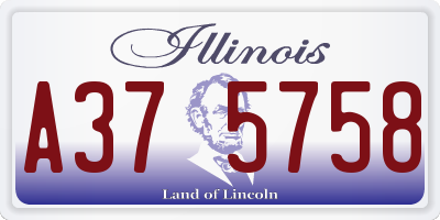IL license plate A375758