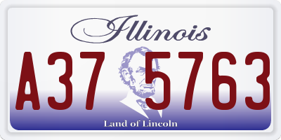 IL license plate A375763