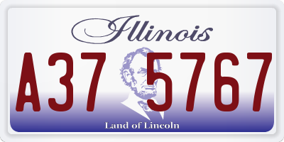 IL license plate A375767