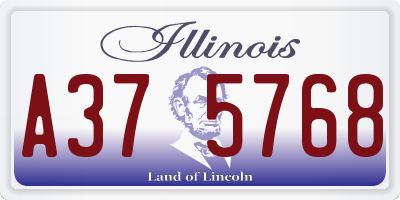 IL license plate A375768