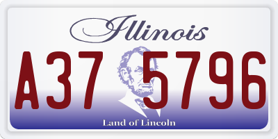 IL license plate A375796