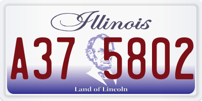IL license plate A375802