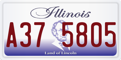 IL license plate A375805