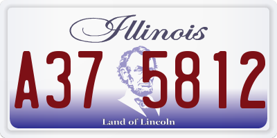 IL license plate A375812