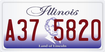 IL license plate A375820