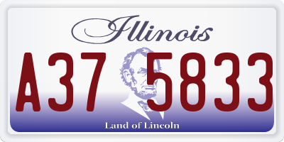 IL license plate A375833