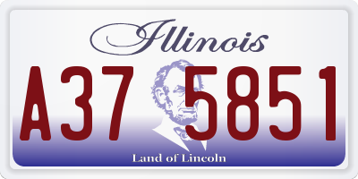 IL license plate A375851