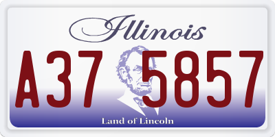 IL license plate A375857