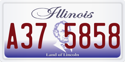 IL license plate A375858