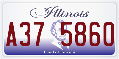 IL license plate A375860