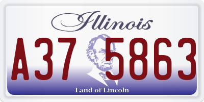 IL license plate A375863