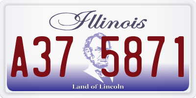 IL license plate A375871