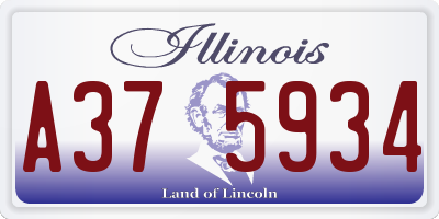 IL license plate A375934
