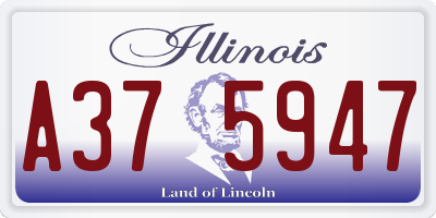 IL license plate A375947