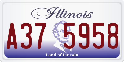 IL license plate A375958