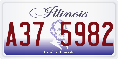 IL license plate A375982