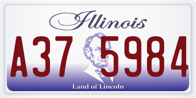 IL license plate A375984
