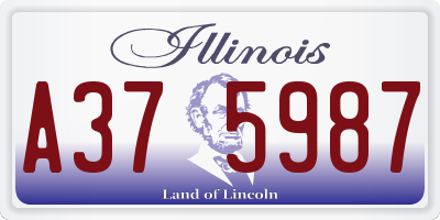 IL license plate A375987