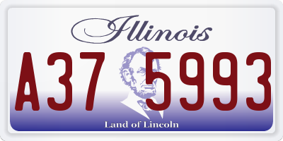 IL license plate A375993