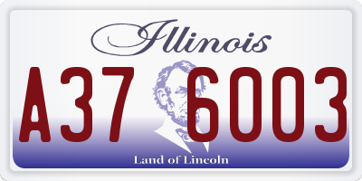 IL license plate A376003