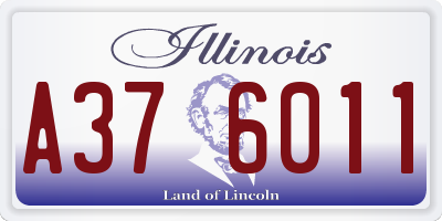 IL license plate A376011