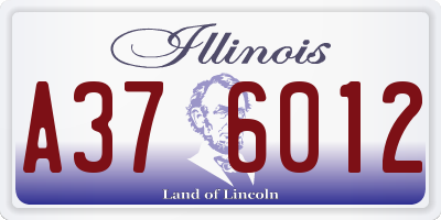IL license plate A376012
