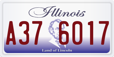 IL license plate A376017